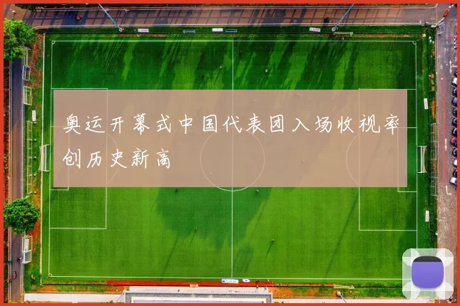 奥运开幕式中国代表团入场收视率创历史新高