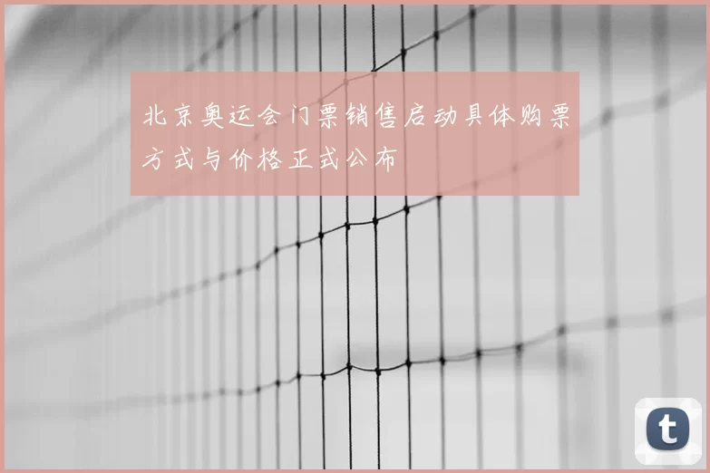北京奥运会门票销售启动具体购票方式与价格正式公布